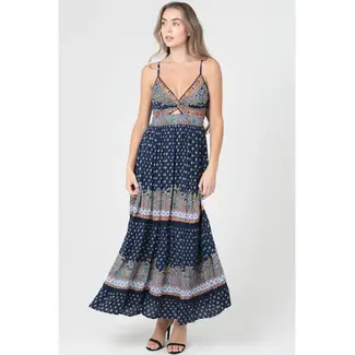 Angie Angie Deep V-Neck Maxi (F4F48)