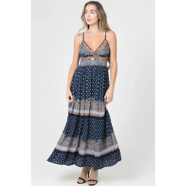 Angie Angie Deep V-Neck Maxi (F4F48)