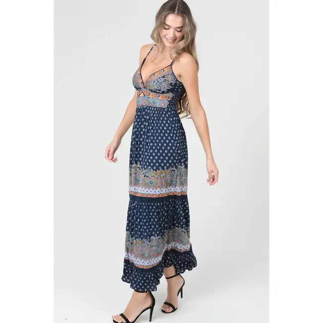 Angie Deep V-Neck Maxi (F4F48)