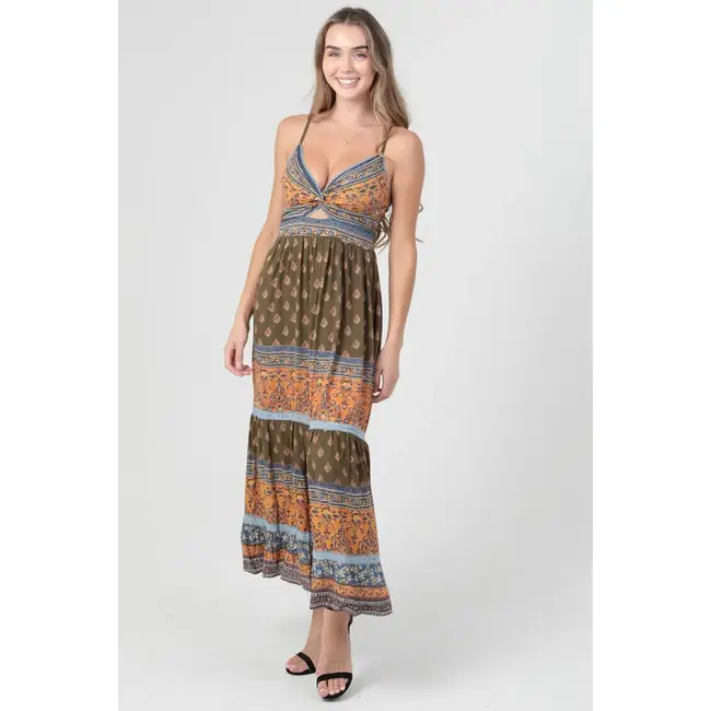 Angie Deep V-Neck Maxi (F4F48)