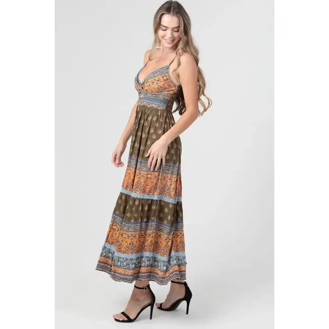 Angie Deep V-Neck Maxi (F4F48)