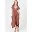 Angie Angie Short Sleeved Embroidered Maxi Dress (H4537)