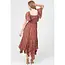Angie Angie Short Sleeved Embroidered Maxi Dress (H4537)