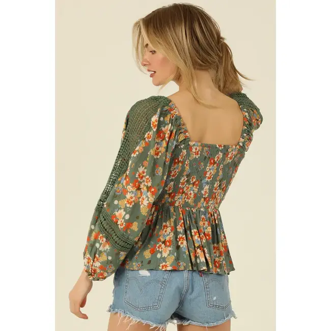 Angie Angie LS Tp W/Crochet (C2030)