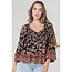 Angie Angie Bell Slv Smocked Top (C2584)