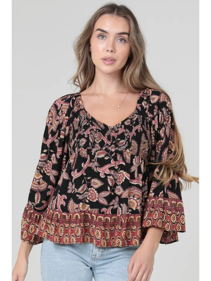 【専用】Overdue flair special smocked top Angie Bell Slv Smocked Top (C2584) - Creations Boutique