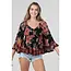 Angie Angie Bell Slv Smocked Top (C2584)