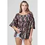 Angie Angie Off Shoulder Smocked Bodice Long Sleeve Top  (C2D80)