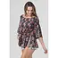 Angie Angie Off Shoulder Smocked Bodice Long Sleeve Top  (C2D80)