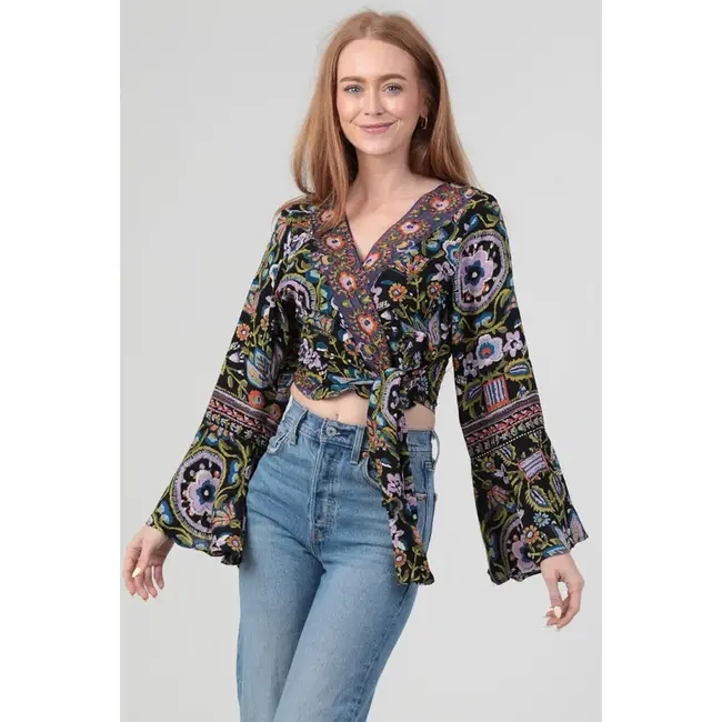 Angie Top w/ Border Neckline (C2E02) - Creations Boutique