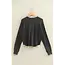 Double Zero Double Zero Mineral Washed Henley Waffle Raglan Sleeve Top (DZ25C923)