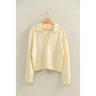 Double Zero Double Zero Collared V Neck Sweater (DZ25C947)