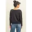 Double Zero Double Zero Long Sleeve Batwing Top (DZ25E181)