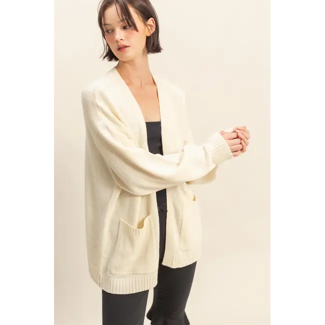 Double Zero Double Zero Open Knit Oversized Cardigan (DZ25E169)