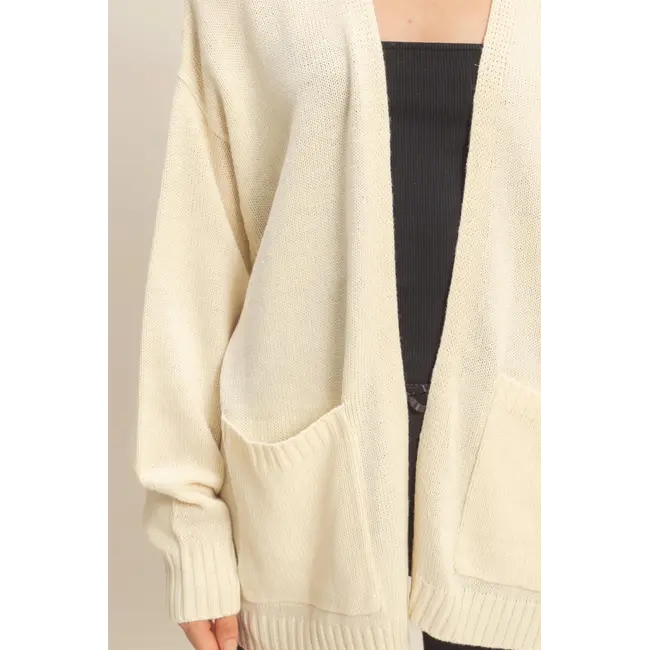 Double Zero Open Knit Oversized Cardigan (DZ25E169)