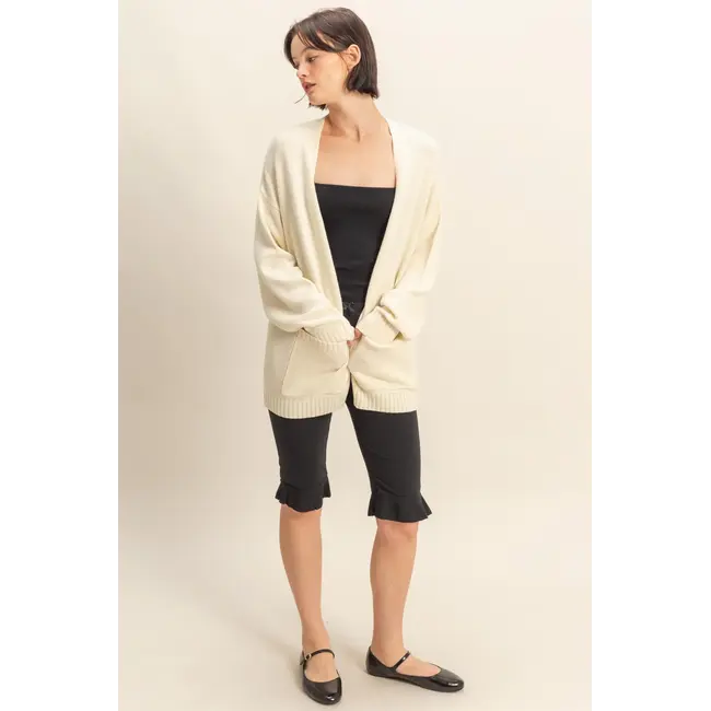 Double Zero Double Zero Open Knit Oversized Cardigan (DZ25E169)