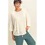 Double Zero Double Zero Batwing 3/4 Sleeve Oversized Top (DZ25E133)