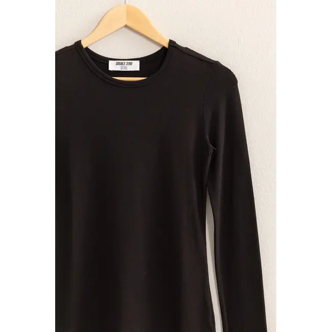 Double Zero Double Zero Basic Long Sleeve Crew Neck Top (DZ25C950)