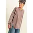 Double Zero Double Zero Washed Oversized Long Sleeve Top with Slit (DZ25C921)