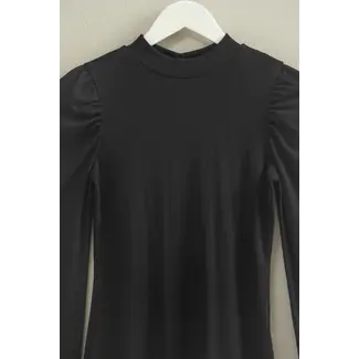 HYFVE HYFVE Elegant Puff-Sleeve Top With Keyhole Back (HF25F361)
