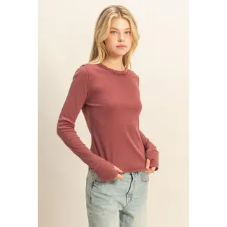 HYFVE HYFVE Mineral Wash Fitted Ribbed Top (HF26A886)