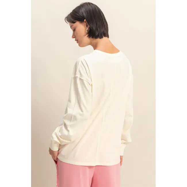 Double Zero Double Zero Front Pocket Oversized Long Sleeve (DZ25F116)