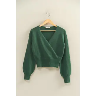 Double Zero Double Zero Surplice V Neck Sweater (DZ25F127)