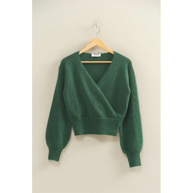 Double Zero Double Zero Surplice V Neck Sweater (DZ25F127)