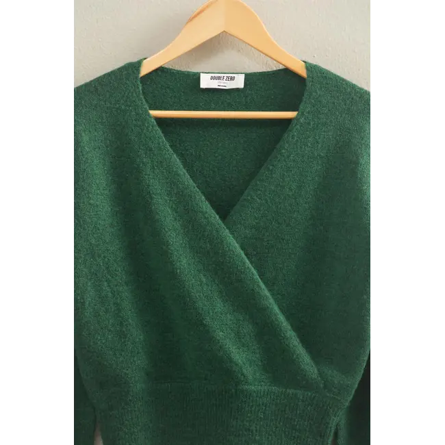 Double Zero Double Zero Surplice V Neck Sweater (DZ25F127)