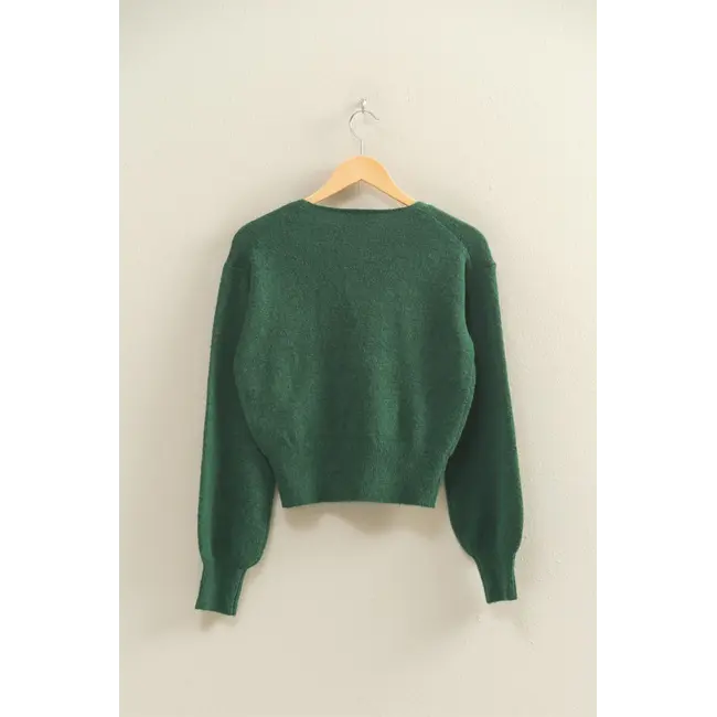 Double Zero Double Zero Surplice V Neck Sweater (DZ25F127)