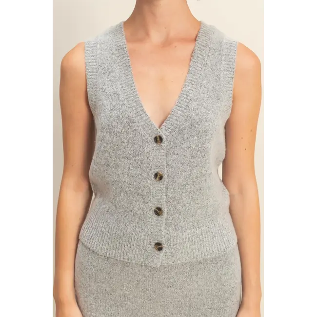 Double Zero Double Zero Sweater Vest and Maxi Skirt Set (DZ25F134)