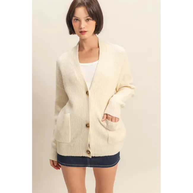 Double Zero Double Zero Cable Knit Cardigan with Buttons (DZ25F346)