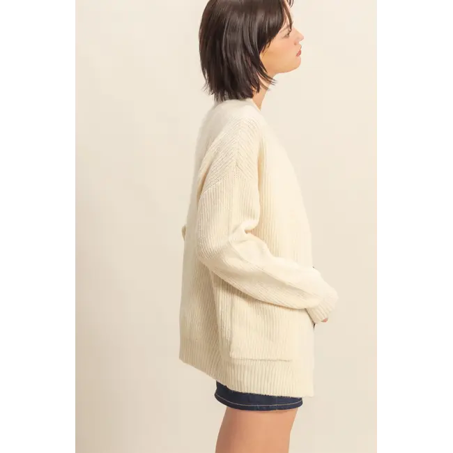 Double Zero Double Zero Cable Knit Cardigan with Buttons (DZ25F346)