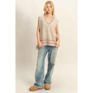 HYFVE HYFVE Tassel Detailed Oversized Sweater Vest (HF25E508)