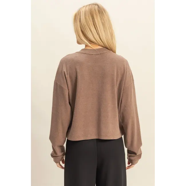 HYFVE HYFVE Mineral Washed Long-Sleeve Henley Top (HF25E806)