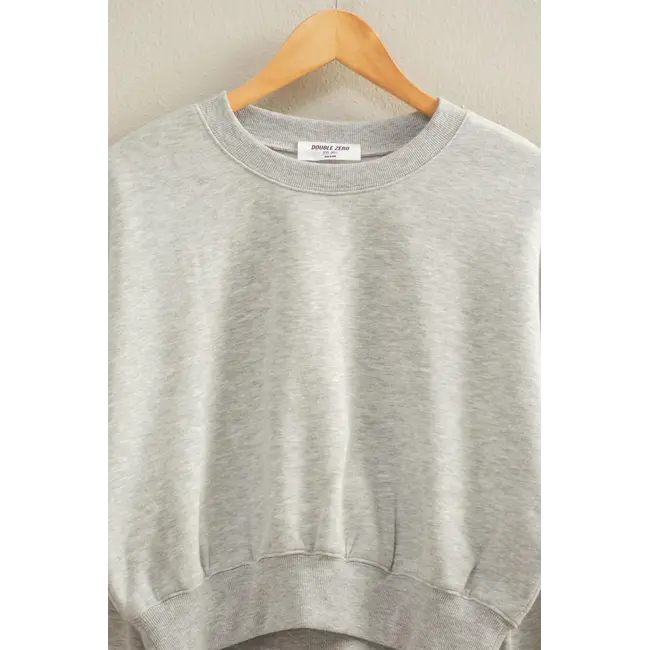 Double Zero Double Zero Everyday Long Sleeve Cropped Sweatshirt (DZ25E415)