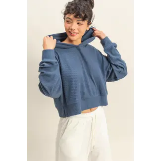 Double Zero Double Zero Ribbed Hoodie (DZ25E545)