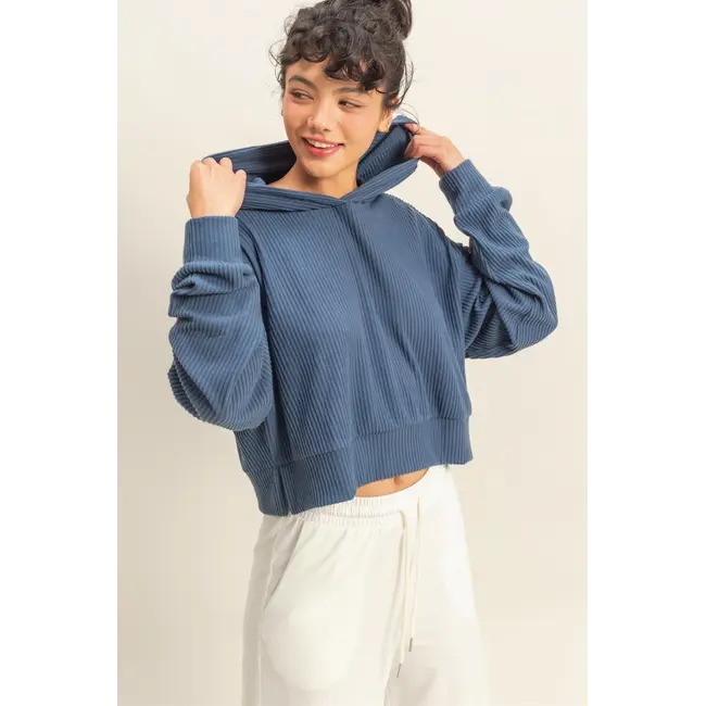 Double Zero Double Zero Ribbed Hoodie (DZ25E545)