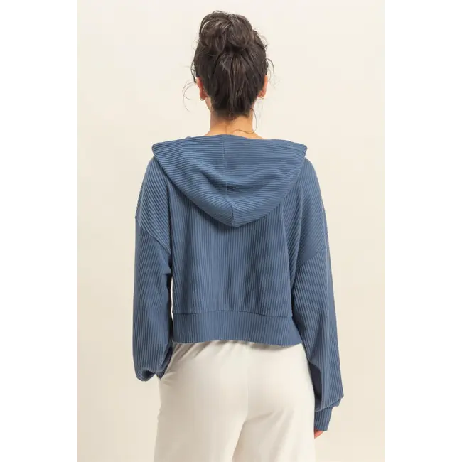 Double Zero Double Zero Ribbed Hoodie (DZ25E545)