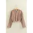 Double Zero Double Zero Thermal Button Down Crop LS Tee  (DZ25E552)