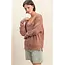 Double Zero Doubel Zero Scoop Neck Waffle LS Top (DZ25E685)