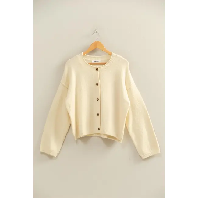 Double Zero Relaxed Fit Button-Down Cardigan (DZ25E688)