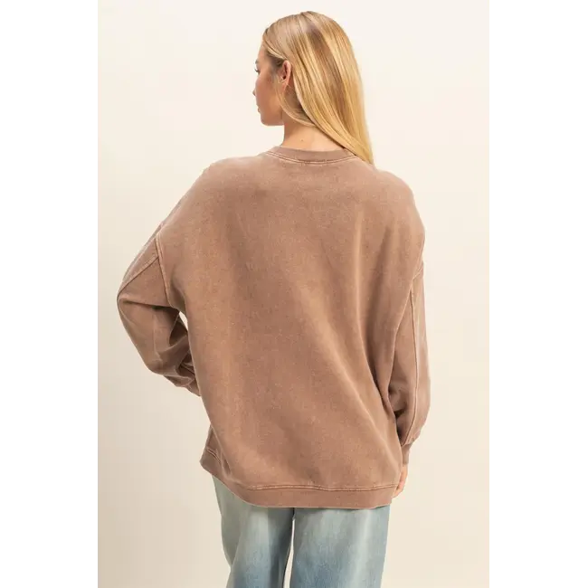 Double Zero Double Zero Oversized Crew Neck Sweatshirt (DZ25E954)