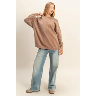 Double Zero Double Zero Oversized Crew Neck Sweatshirt (DZ25E954)
