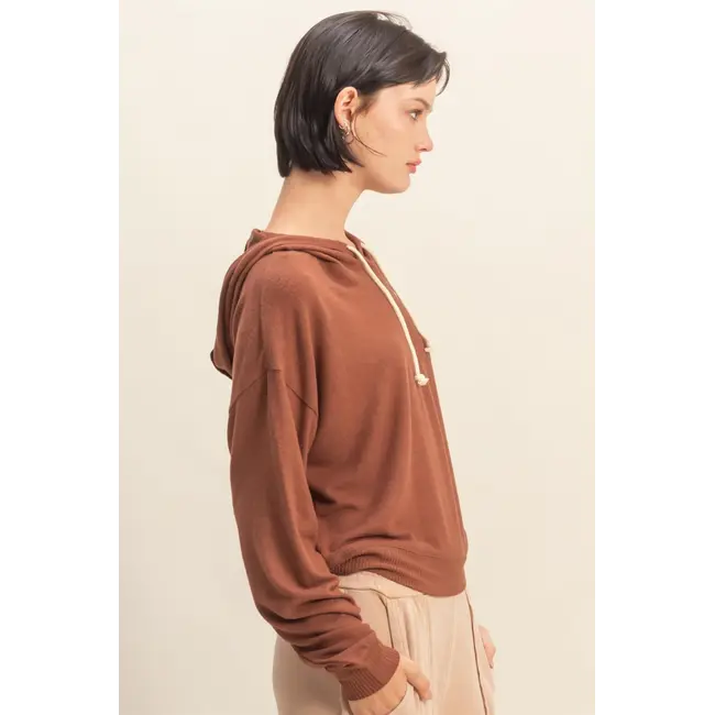 Double Zero Double Zero Oversized Hoodie Long Sleeve Top (DZ25F001)