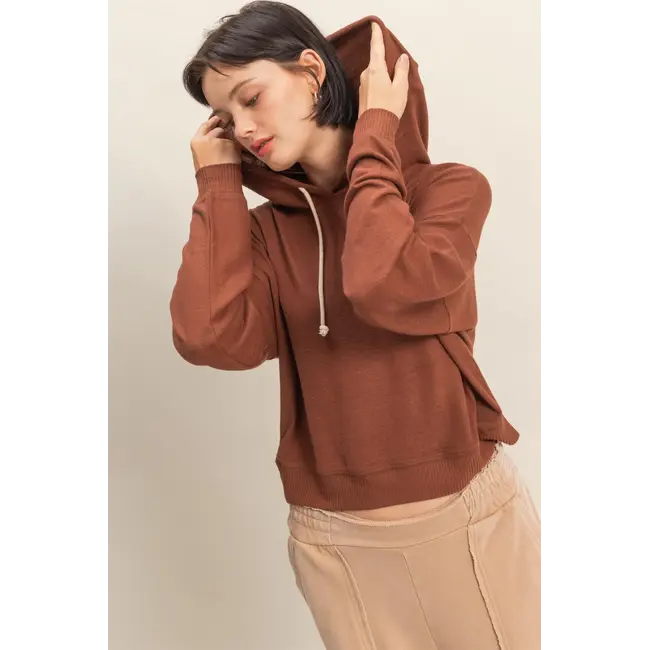 Double Zero Double Zero Oversized Hoodie Long Sleeve Top (DZ25F001)