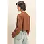 Double Zero Double Zero Cropped High Neck Ribbed Top (DZ25F016)