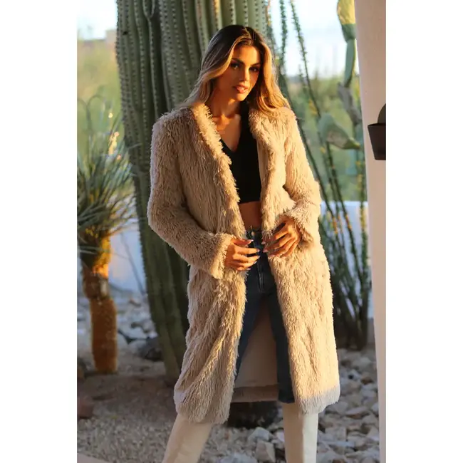 Angie Angie Long Furry Coat (SJ711)