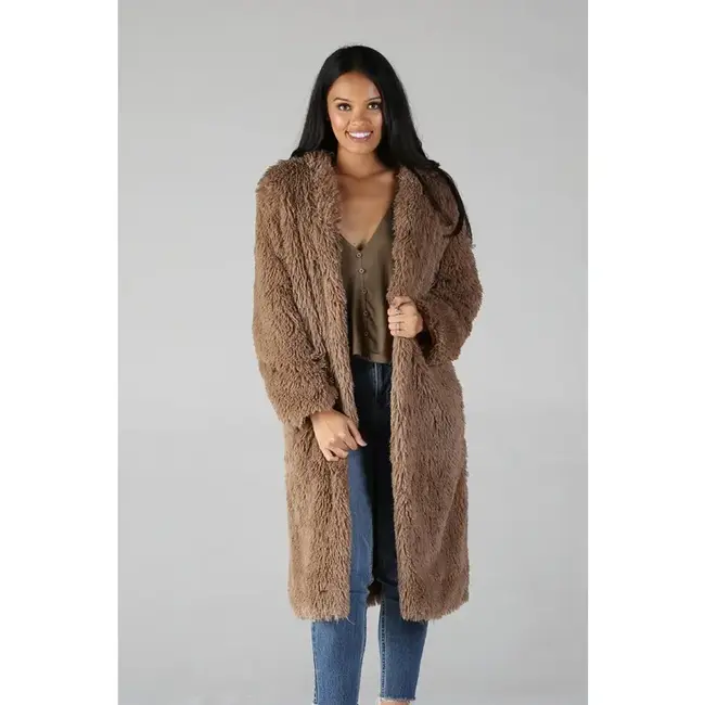 Angie Angie Long Furry Coat (SJ711)