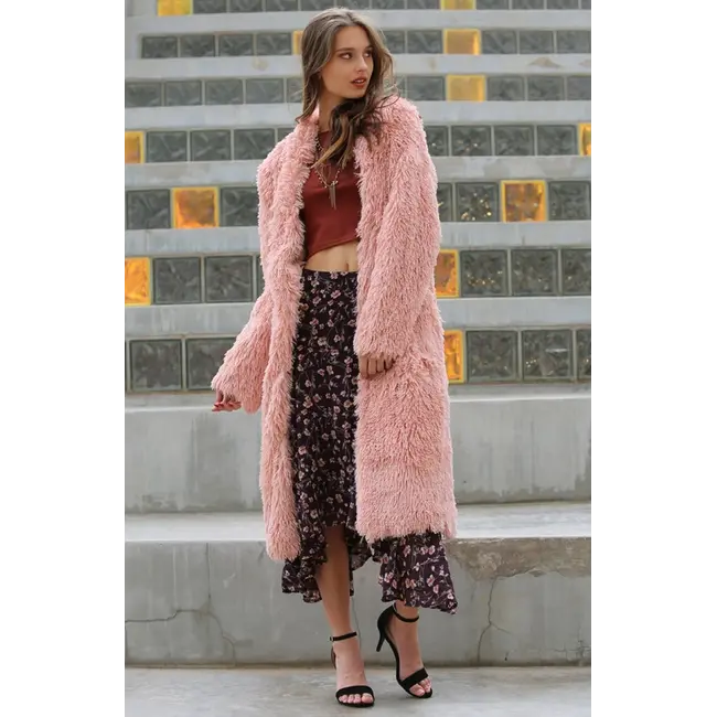 Angie Angie Long Furry Coat (SJ711)